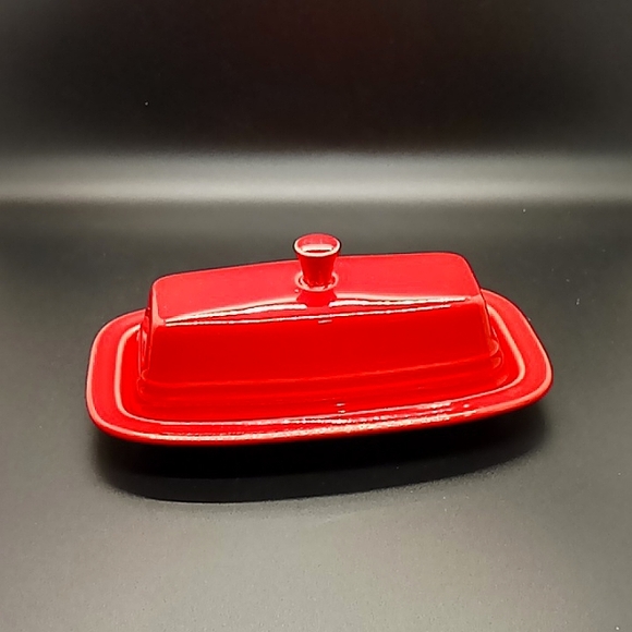 Fiestaware Dining Fiestaware Butter Dish Scarlet Red Retired Item